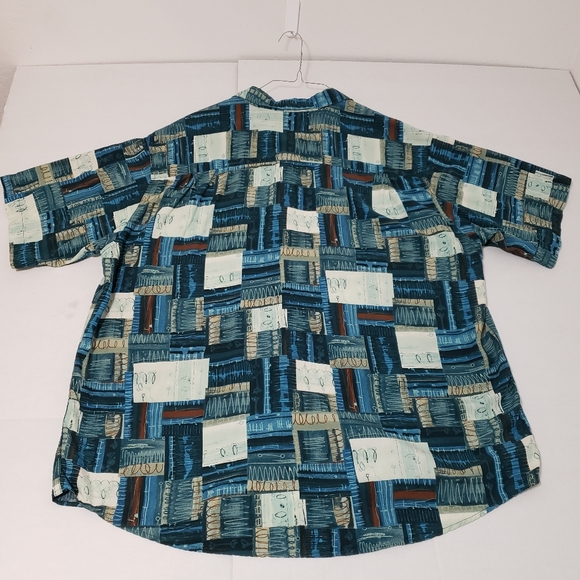 Roundtree & Yorke short sleeve button up Hawaiian camp shirt Mens XL multicolors - Picture 1 of 5